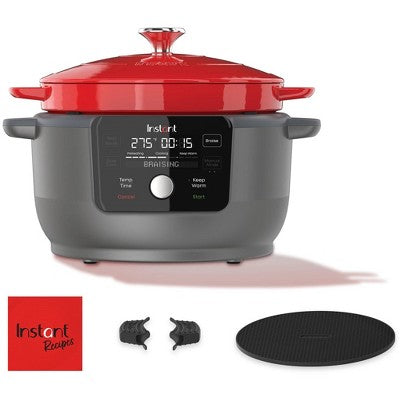 Instant Pot Electric Precision Dutch Oven 5-in-1:Cooking Pan, 6-Quart- Red (LOCAL PICKUP ONLY)