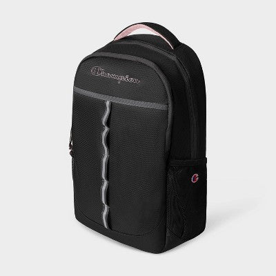 Champion Center 18" Backpack - Black/Pink