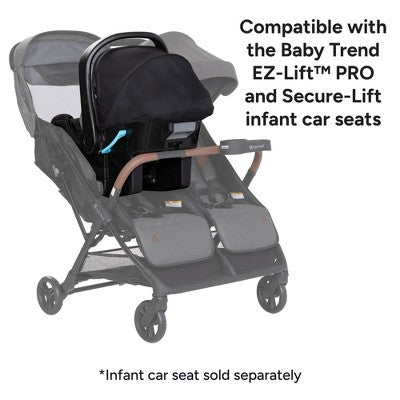 Baby Trend York Compact Side-By-Side Double Full Size Stroller - Cosmic Gray (LOCAL PICKUP ONLY)