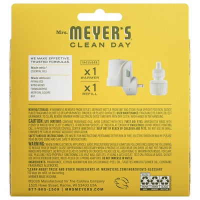 Mrs. Meyer's Clean Day Plug Scent Air Freshener Starter Kits Dandelion - 0.67oz