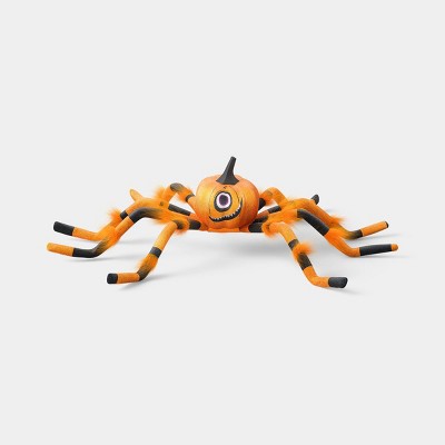 20" Medium Spider Pumpkin Head Eyeball with Orange and Black Legs Halloween Decorative Prop - Hyde and EEK! Boutique