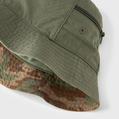 Boys' Bucket Hat with Pocket - Cat & Jack Olive