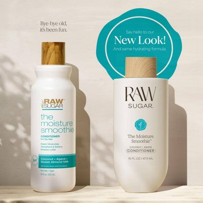 Raw Sugar The Moisture Smoothie Conditioner - Coconut + Agave - 16 fl oz: For All Hair Types, Vegan, Daily Use