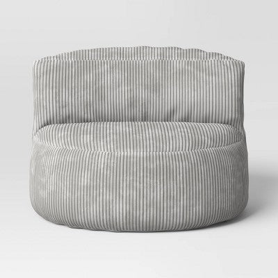 Corduroy Compressed Foam Dorm Chair Charcoal - Room Essentials: Knit Pattern, Polyester, No Assembly Required (LOCAL PICKUP ONLY)