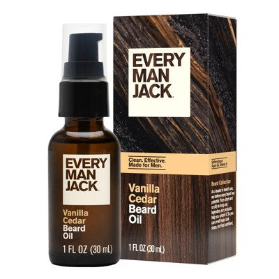 Every Man Jack Beard Oil - Vanilla + Cedar - 1 fl oz