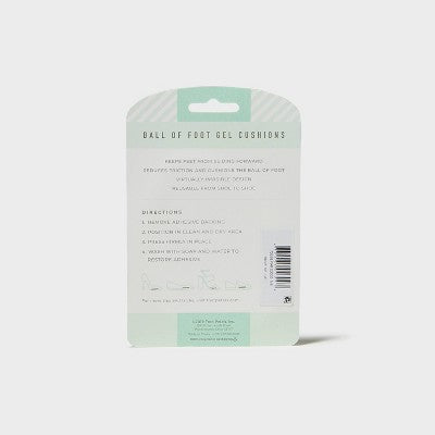 Fab Feet Women's by Foot Petals Ball of Foot Gel Insoles Shoe Cushion Clear - 1 pair