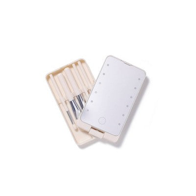 Light Up Mirror and Brush Set Cream - Bullseye's Playground