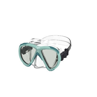 Speedo Adult Dive Explorer Swim Mask - Teal/Clear/Gray: Polycarbonate & Silicone Materials