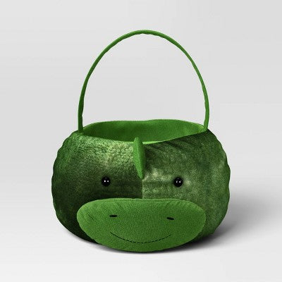 Halloween Dino Round Polyester Trick or Treat Decorative Bling Basket - Hyde and EEK! Boutique