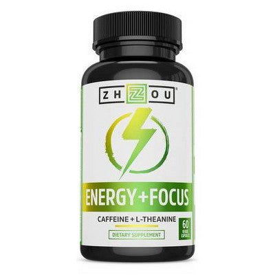 Zhou Energy + Focus Dietary Vegan Supplements - 60ct