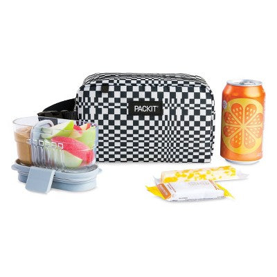 Packit Freezable Snack Box - Black/White