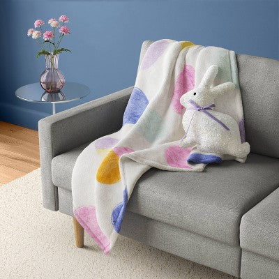 16"x12" Novelty Shaped Bunny Throw Pillow Ivory - Room Essentials