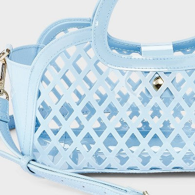 Jelly Mini Cage Tote Crossbody Bag - A New Day Blue