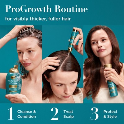 OGX ProGrowth + Peptide Clarifying Hair Shampoo - Scalp Exfoliant - 13 fl. oz: Liquid Formula, Damage Repair, All Hair Types