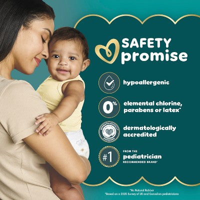Pampers Swaddlers Sensitive Disposable Diapers Massive Pack - Size 4 - 164ct: 15 to 34 Lbs, Polypropylene, Spandex