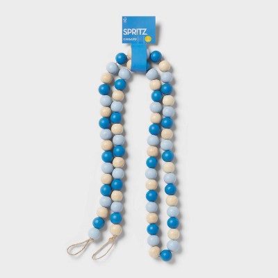 72" Hanukkah Wooden Bead Garland - Spritz