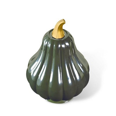 Glass Iridescent Pumpkins Green - Bullseye's Playground