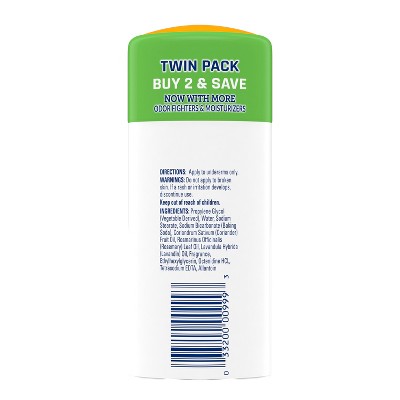 Arm & Hammer Essentials Solid Deodorant Fresh Wide Stick Twin Pack - 2.5oz/2ct