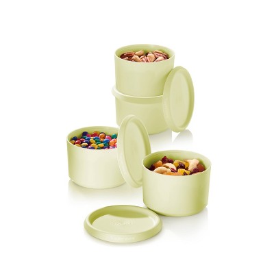 Tupperware 8pc (set of 4) Serve and Store Food Storage Canister Set Celery