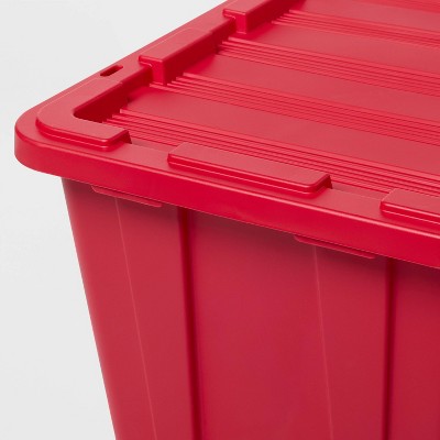 38gal Heavy Duty Christmas Tote Red - Brightroom (LOCAL PICKUP ONLY)
