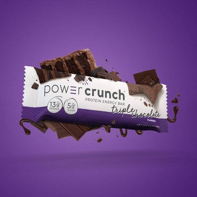 Power Crunch Wafer Triple Chocolate Whey Protein Energy Bars - 13g Protein - 5ct