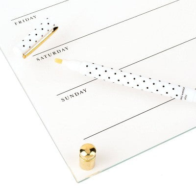 Sugar Paper Essentials 16"x10" Glass Dry Erase Board