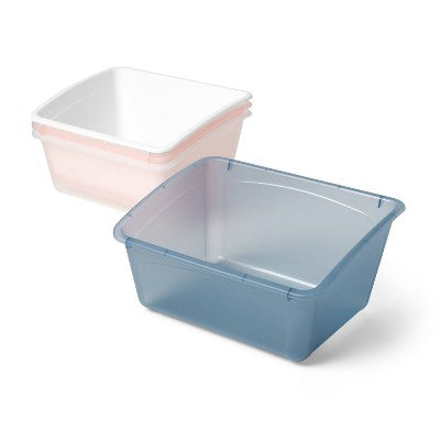 Large Storage Bin translucent blue - up&up