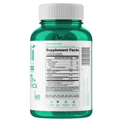 Goli Nutrition Pre Post Probiotics Sugar Free Vegan Dietary Supplement Gummies - 60ct