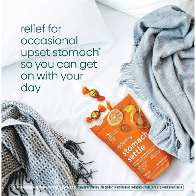 UpSpring Stomach Settle Nausea Relief Naturally Sweet Drops - Lemon Ginger Honey - 28 Drops