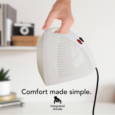 Vornado VH204 Tabletop Desk Space Whisper-Quiet Portable Heater with 2 Heat Settings and Advanced Safety Features Alabaster