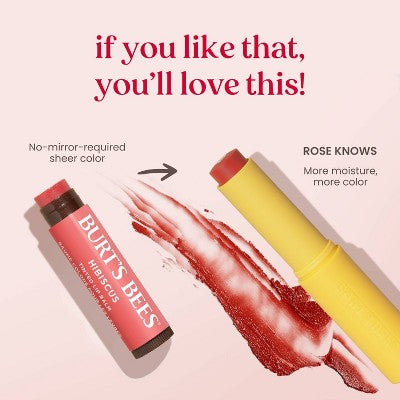 Burt's Bees Boosted Tinted Lip Balm - Rose Knows - 0.16oz