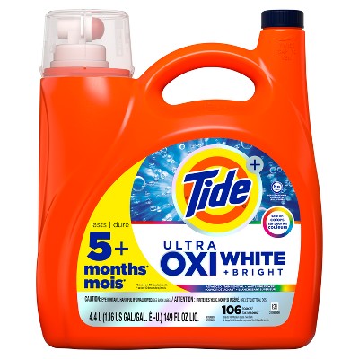 Tide Ultra Oxi White HE Deep Cleaning Concentrated Liquid Laundry Detergent 106 Loads - 149 fl oz