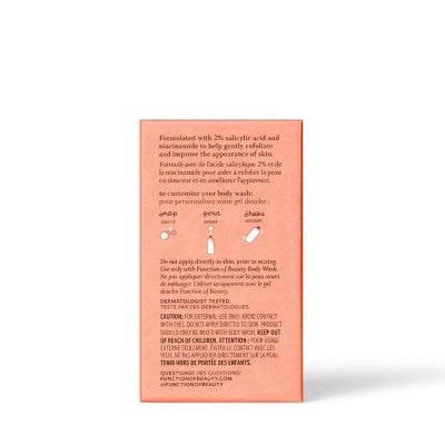 Function of BeautyExfoliate Bodygoal Booster Shot with2% Salicylic Acid- 0.2 fl oz: Liquid Body Wash, Anti-Acne, Oily Skin