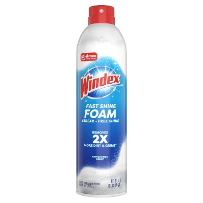 Windex Fast Shine Foam Aerosol - 19oz