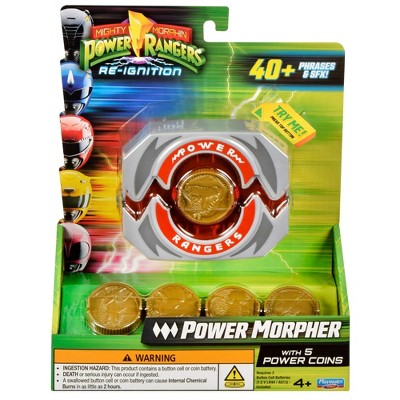 Mighty Morphin Power Rangers Re-Ignition Power Morpher Roleplay Toy with Lights, Sounds and 5 Power Coins