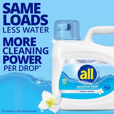 All Sensitive Fresh Spring Breeze Liquid Laundry Detergent - 94 Loads