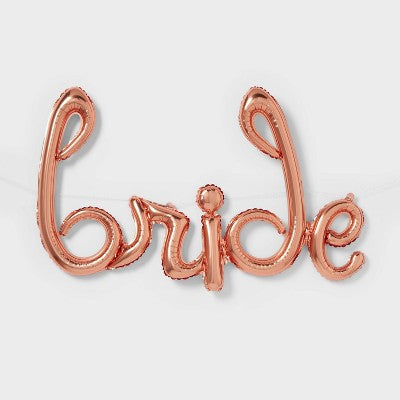 Bride' Balloon Banner Rose Gold - Spritz. For Bachelorette Parties and Bridal Showers