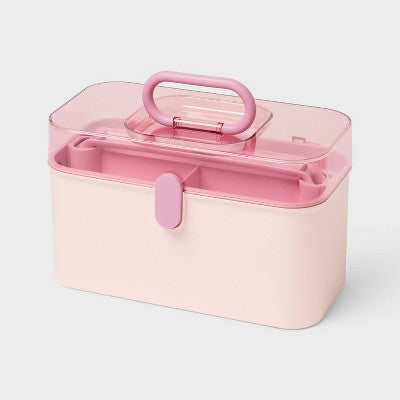 Lidded Storage Caddy Color Pink - Brightroom