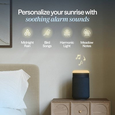 Blueair Mini Restful Air purifier and Sunrise Alarm Clock Midnight Blue
