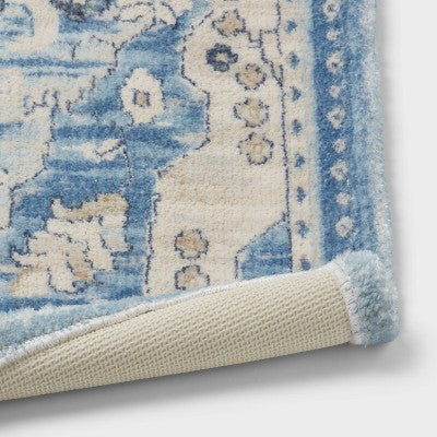 20"x30" Medallion Bath Rug Blue - Threshold