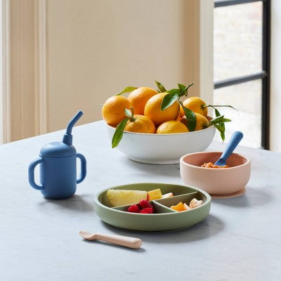 Lalo 2pk Silicone Baby Spoons - Oatmeal