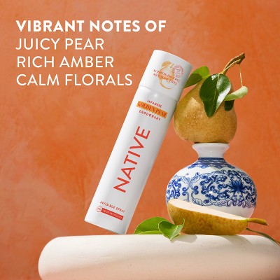 Native Limited Edition Aluminum-Free and Residue-Free Global Flavors Deodorant Spray - Japanese Golden Pear - 3.5 oz