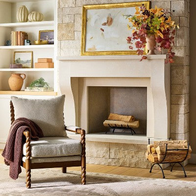 Upholstered Accent Chair with Braided Arms and Legs Natural - Threshold designed with Studio McGee (LOCAL PICKUP ONLY)
