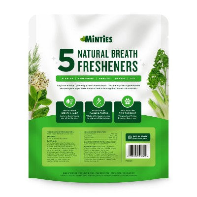 Minties Peppermint Flavor Dental and Hard Chews Dog Treat - Medium - 14oz/17ct