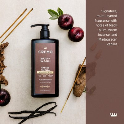 Cremo Body Wash - Casked Vanilla - 32 fl oz: Liquid Pump Bottle, For Normal to Dry Skin, Whole Body Cleansing