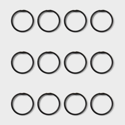Shower Curtain Rings Black - Room Essentials