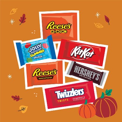 HERSHEY'S Chocolate and Sweets Assorted Halloween Candy Snack Size - 19.76oz/40pc