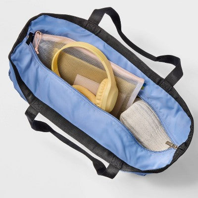 Daypack Packing Tote Bag - Open Story Blue: Travel Softside Twill Handbag