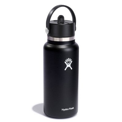 Hydro Flask 32oz Wide Mouth Flex Straw Bottle - Black