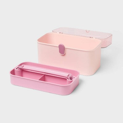 Lidded Storage Caddy Color Pink - Brightroom